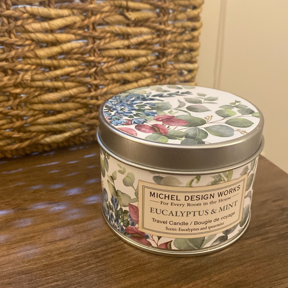 NWT Michel Design Works Eucalyptus & Mint Travel Candle
